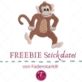 Bild 1 von Stickdatei Affe Vollstick