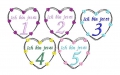 Bild 1 von Stickdatei Herz 5er SET 10x10cm zum Geburtstag