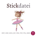 Bild 1 von Stickdatei Ballerina Vollstick 2 Größen