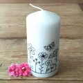 Bild 4 von Vorlage für Kerzentattoo Blumen pdf Kerzensticker für Wasserschiebefolie