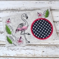 Bild 3 von  Stickdatei Mug Rug Untersetzer Flamingo 13x18cm und 13x20cm