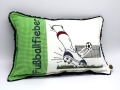 Bild 1 von Stickdatei ITH Kissen Fußball Fußballfieber Fußballtor  / (Stickrahmengröße) 24x36cm