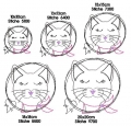 Bild 4 von  Stickdatei Katze doodle SET verschiedene Größen