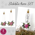 Bild 1 von Stickdatei Kerzen mit Blumen SET + Stabstickdatei