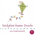 Bild 1 von Stickdatei bunter Drache Herbst