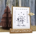 Bild 2 von Adventskalender Tischkalender Druckvorlage PDF Elch Schneemann Weihnachtsmann