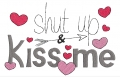 Bild 1 von Stickdatei Valentinstag Herzen shut up and kiss me  / (Lizenz) Unlimited