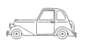 Bild 2 von Stickdatei Auto Oldtimer Redwork  / (Lizenz) Standard