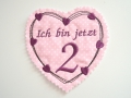 Bild 2 von Stickdatei Herz 2. Geburtstag 10x10cm und 13x13cm