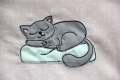 Bild 5 von Stickdatei Katze doodle schlafende Katze verschiedene Größen