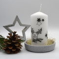 Bild 3 von Vorlage für Kerzentattoo Weihnachten pdf Advent Kerzensticker für Wasserschiebefolie