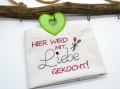 Bild 2 von Stickdatei kochen Spruch mit Aufhänger SET