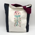 Bild 7 von Stickdatei Qualle mit Blumen mehrere Größen