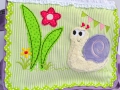 Bild 1 von Stickdatei Schnecke doodle mit Blume 13x18cm  / (Größe) 16x22cm
