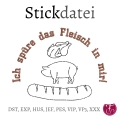 Bild 1 von Stickdatei Grillen Fleisch Männer für Kochschürzen und Handtücher