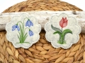 Bild 3 von Stickdatei Untersetzer Frühlingsblumen Krokus Tulpe Schneeglöckchen Stiefmütterchen