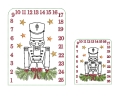 Stickdatei mit 25 ZAHLEN Türchen  ITH Tischadventskalender Nussknacker ab 10x10cm 