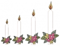 Bild 4 von Stickdatei Kerzen mit Blumen SET + Stabstickdatei