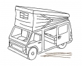 Bild 1 von Stickdatei Campingbus Bus Camping Redwork 4 Größen