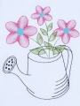Bild 2 von Stickdatei Gießkanne mit Blumen