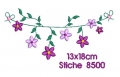 Bild 2 von Stickdatei Blumengirlande 2er SET 10x10cm
