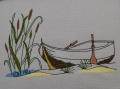 Bild 2 von Stickdatei Boot im Schilf