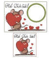 Bild 3 von Stickdatei Maus Herzen Liebe Valentinstag MugRug 13x18cm und 10x10cm