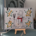 Bild 3 von Stickdatei Schneemann ITH Untersetzer Adventskranz to go SET