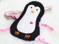 Bild 1 von ITH Stickdatei Pinguin Schmusetuch Schnuffeltier