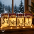 Bild 3 von Stickdatei Lichterbeutel Weihnachtsmarkt ITH 4 Motive Chor  Glühweinstand Karussell  / (Stickrahmengröße) 15x22cm