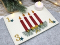 Bild 3 von Stickdatei ITH Kerzen Untersetzer Advent Adventszeit Adventskranz to go