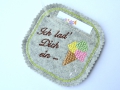 Bild 2 von Eis ITH Stickdatei Eis Gutschein verschenken 10x10cm