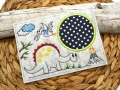 Bild 2 von Stickdatei Dinowelt SET Mugrug Redwork