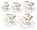 Bild 3 von Stickdatei Fledermaus mit Gespenst doodle Applikation