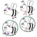 Bild 2 von Stickdatei Biene Hummel doodle