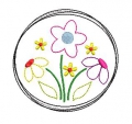 Bild 2 von Stickdatei DOODLE Blumenwiese 13x13cm