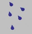Bild 4 von Stickdatei Regentropfen Tropfen doodle verschiedene Größen  / (Größe) 16x26cm