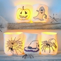 ITH Beutel Lichterbeutel Halloween  / (Größe) SET 10x10cm + 13x18cm