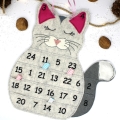 Bild 2 von Stickdatei ITH Adventskalender Katze Kätzchen  / (Stickrahmengröße) 20x30cm
