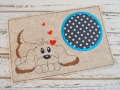  Stickdatei Untersetzer MugRug Hund 13x18cm und 13x20cm