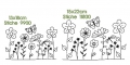 Bild 5 von Stickdatei Blumenwiese Redwork verschiedene Größen