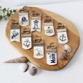 Bild 1 von Stickdatei maritim Schlüsselanhänger  SET mit Möwe Boot Anker
