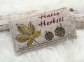 Bild 2 von Stickdatei Herbst Schokoladenhüllen Kastanie Laub Drache Eichel SET