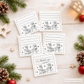 Bild 2 von Stickdatei ITH Adventskalender Rentierschlitten mit Kärtchen zum Ausdrucken  / (Stickrahmengröße) 13x18cm
