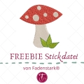 Bild 1 von Freebie Stickdatei Fliegenpilz 10x10cm