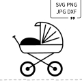 Plotterdatei Kinderwagen Baby Geburt