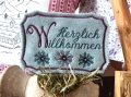 Bild 2 von Stickdatei Schild ITH Willkommen ab 10x10cm