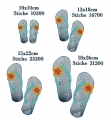 Bild 4 von Stickdatei Badeschlappen Schuhe Sommer verschiedene Größen