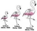 Bild 5 von Stickdatei Flamingo Redwork SET