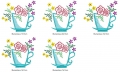 Bild 2 von  Stickdatei Blumentasse Tasse mit Blumen verschiedene Größen